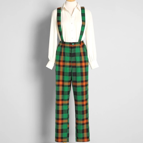 ModCloth x Collectif Never Mad, Always Plaid Pants - Picture 4 of 6